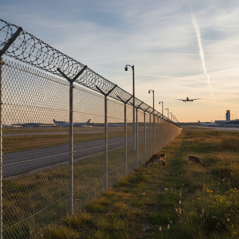 What is an airport fence and why is it important?