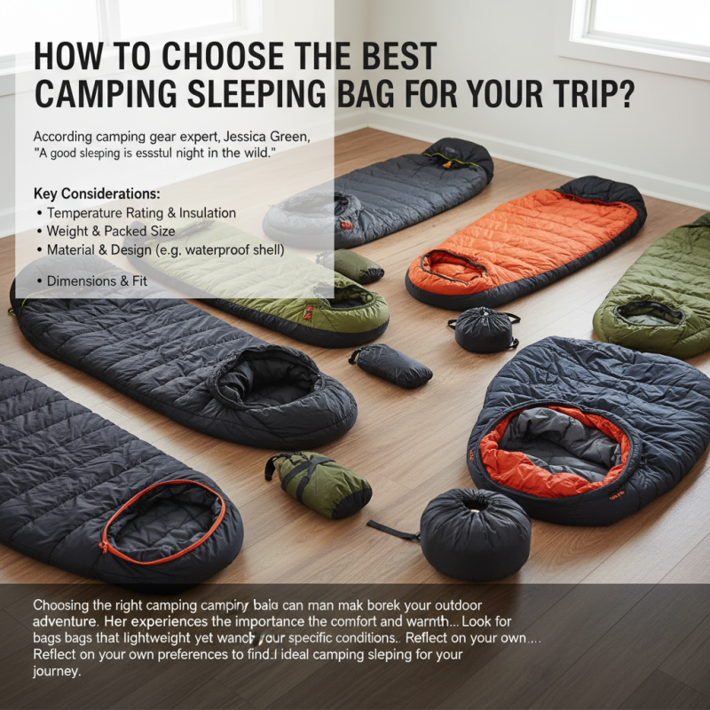 How to Choose the Best Camping Sleeping Bag for Your Trip?
