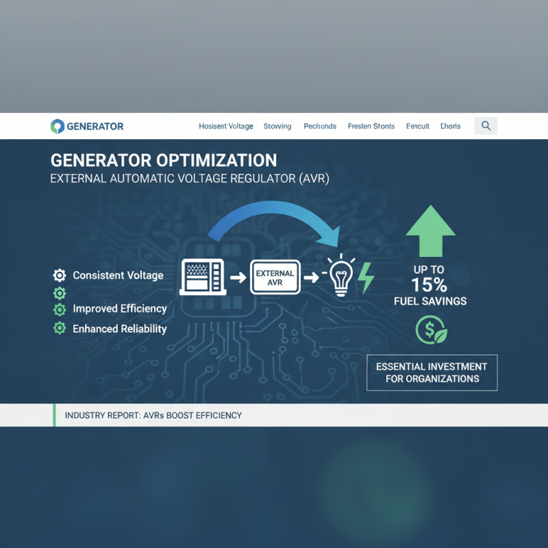 External AVR For Generator Tips to Optimize Performance and Reliability?