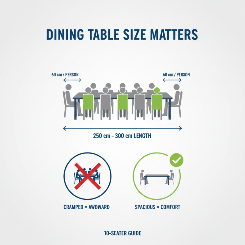 What Is the Ideal Size for a 10 Seater Dining Table in Cm?