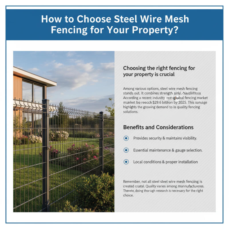 How to Choose Steel Wire Mesh Fencing for Your Property?