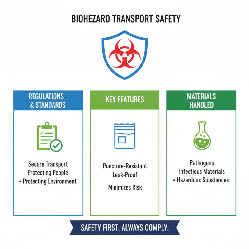 What is a biohazard transport bag and why is it important?