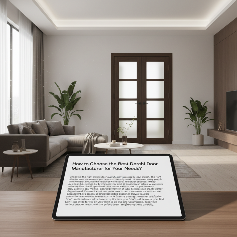 How to Choose the Best Derchi Door Manufacturer for Your Needs?