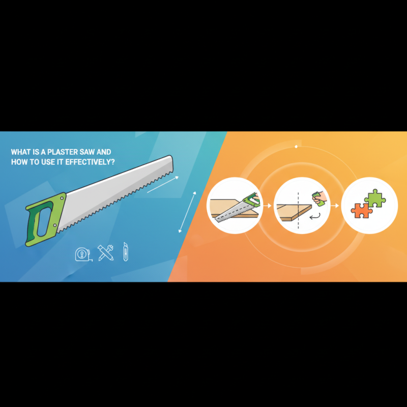 What is a Plaster Saw and How to Use It Effectively?