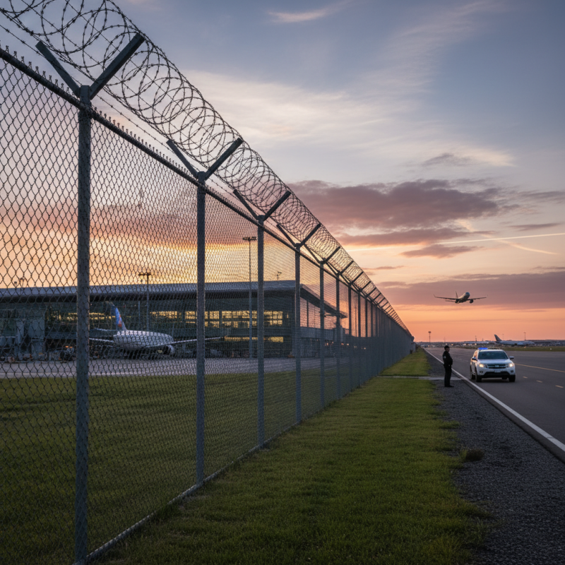 What is an airport fence and why is it important?