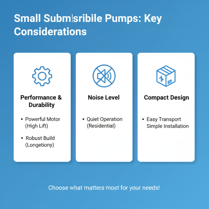 Top Small Submersible Pump Options for Your Needs?