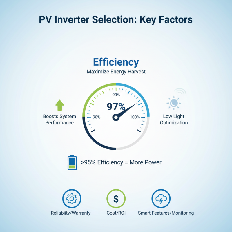 Top 10 Tips for Choosing the Best PV Inverter for Your System?
