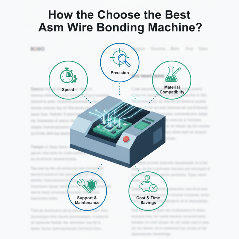 How to Choose the Best Asm Wire Bonding Machine?