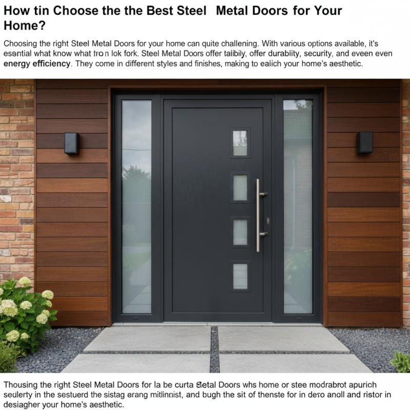 How to Choose the Best Steel Metal Doors for Your Home?