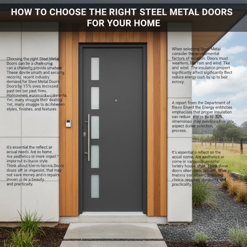 How to Choose the Right Steel Metal Doors for Your Home?