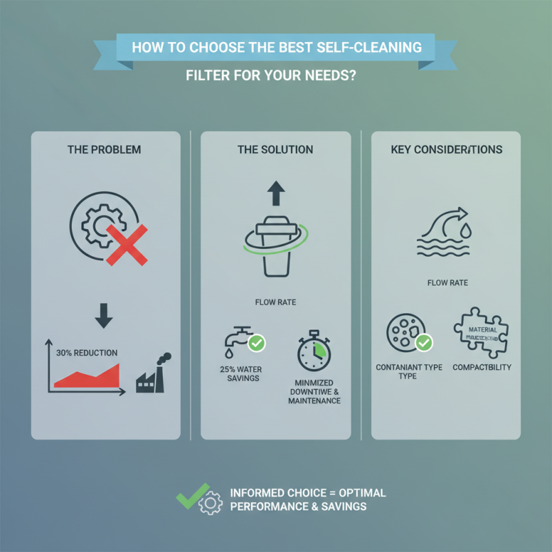 How to Choose the Best Self Cleaning Filter for Your Needs?