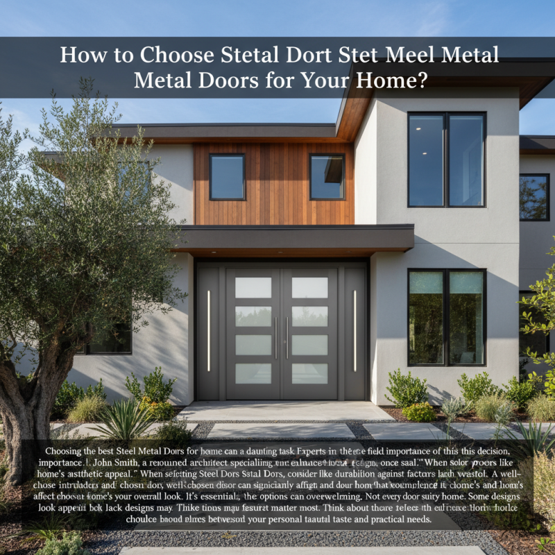 How to Choose the Best Steel Metal Doors for Your Home?