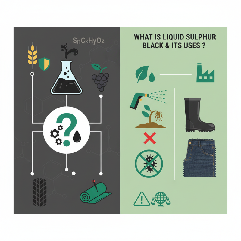 What is liquid sulphur black and its uses?