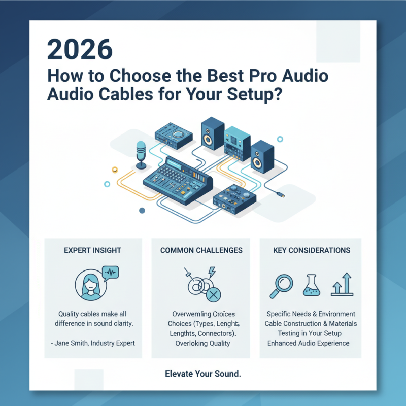 2026 How to Choose the Best Pro Audio Cables for Your Setup?