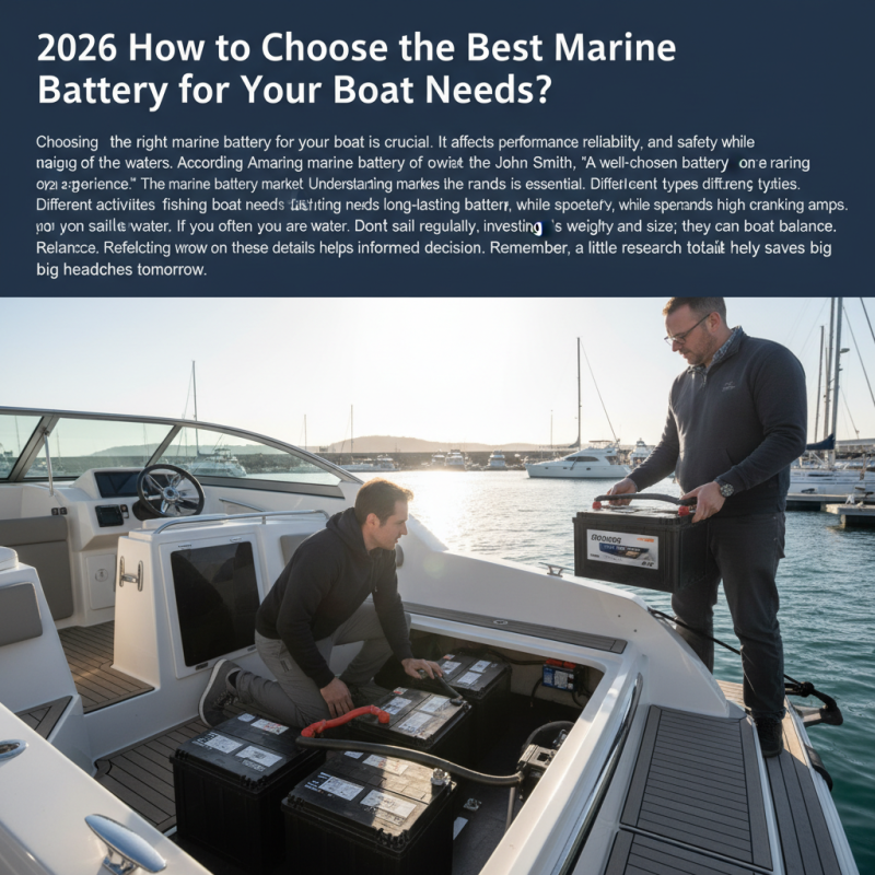 2026 How to Choose the Best Marine Battery for Your Boat Needs?