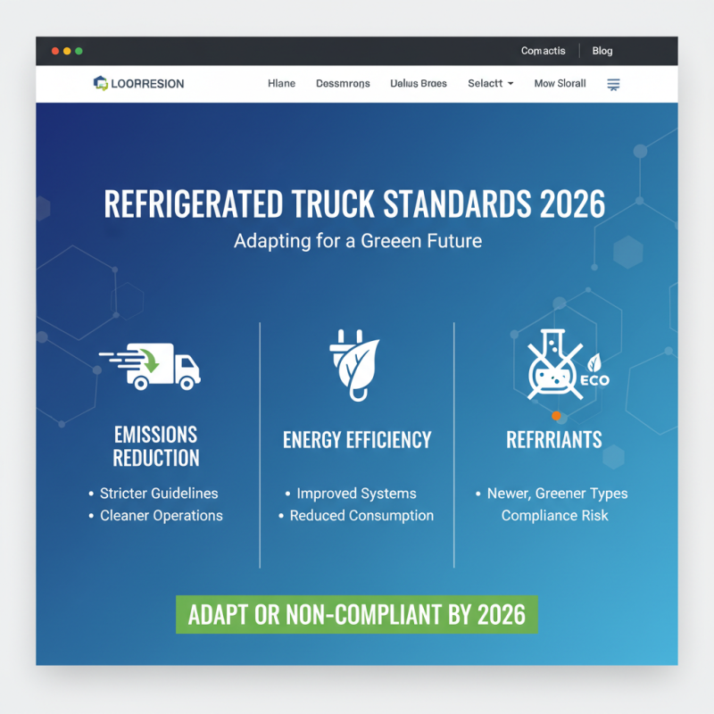 2026 Top Refrigerated Truck Models for Efficient Transport Solutions?