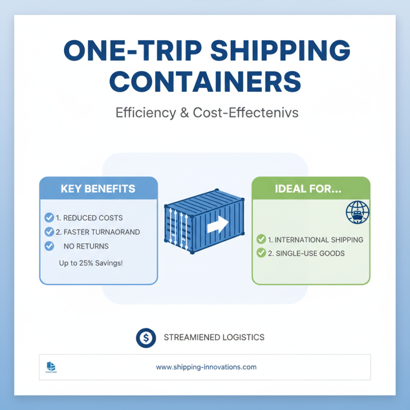 Top 10 One Trip Containers for Efficient Shipping Solutions