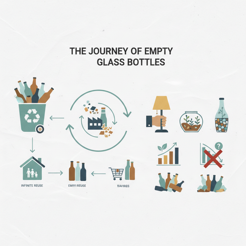 What is the Purpose of Empty Glass Bottles in Recycling and Crafting?