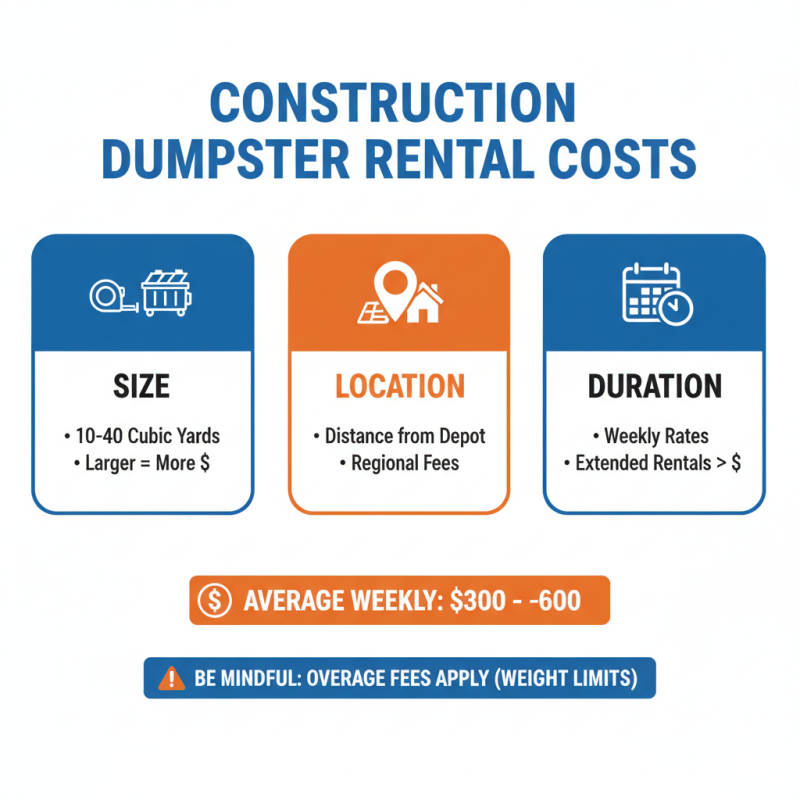 What is the cost of a construction dumpster rental?