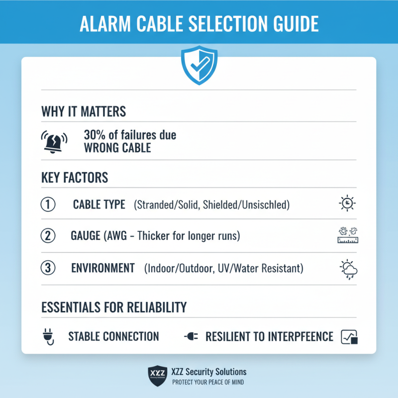 Why You Should Choose the Right Alarm Cable for Your Security System?