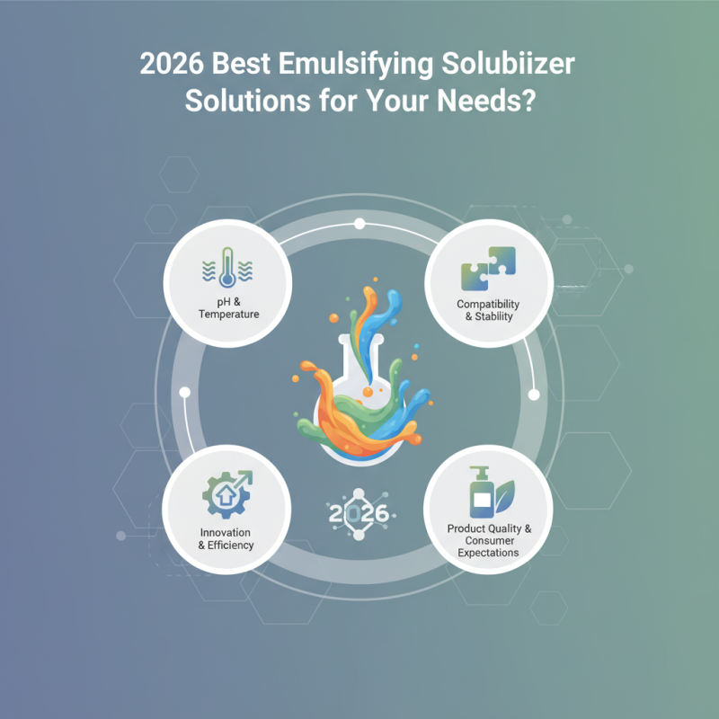 2026 Best Emulsifying Solubilizer Solutions for Your Needs?