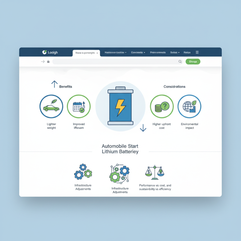 Understanding Automobile Start Lithium Battery Benefits and Efficiency?