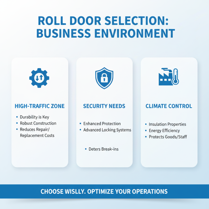 How to Choose the Best Roll Doors for Your Business Needs?