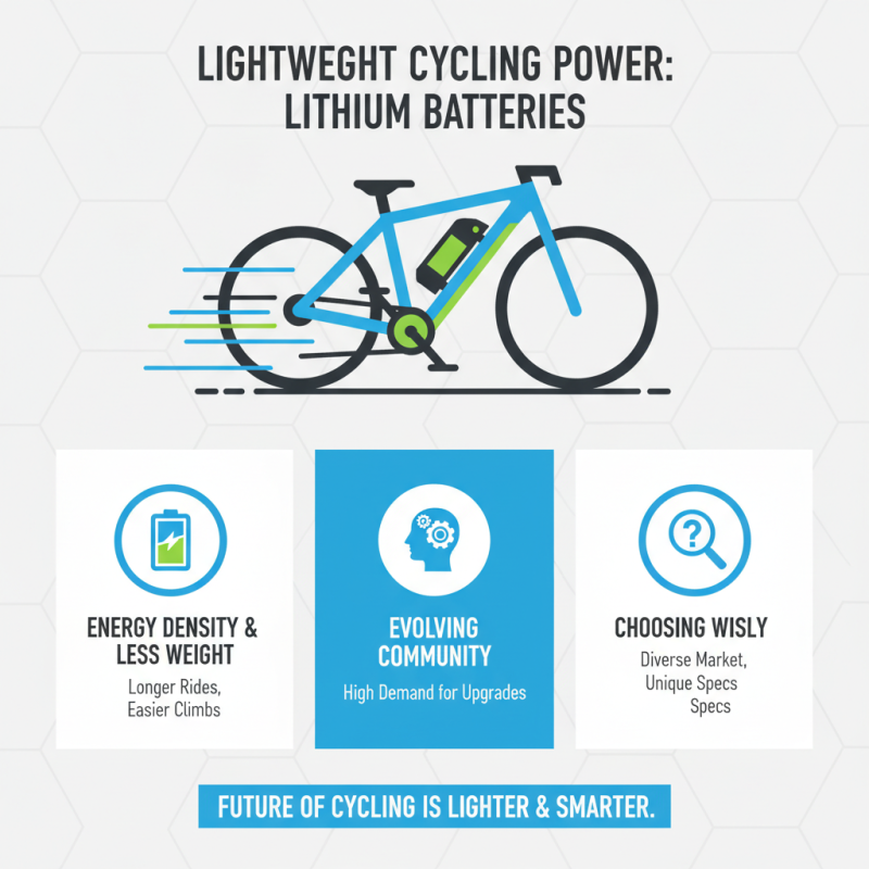 2026 Best Bicycle Lithium Battery Options for Lightweight Riding?