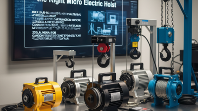 10 Essential Tips for Choosing the Right Micro Electric Hoist