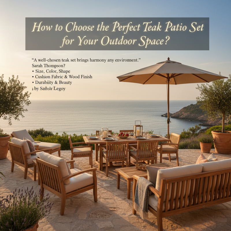 How to Choose the Perfect Teak Patio Set for Your Outdoor Space?