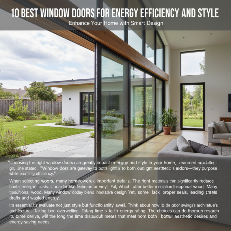 10 Best Window Doors for Energy Efficiency and Style?