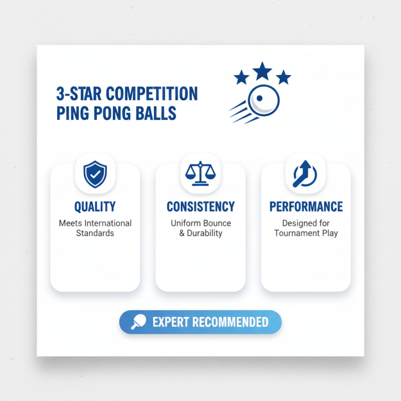 Why Choose 3 Star Competition Ping Pong Balls for Your Game?