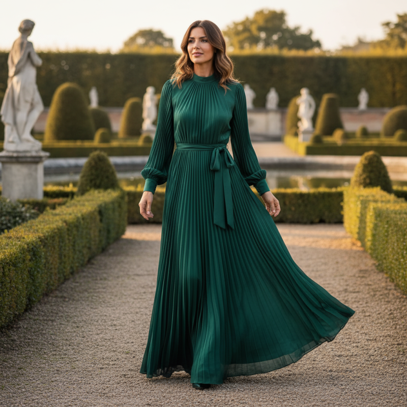How to Choose the Perfect Pleated Floor Length Dress for Any Occasion?