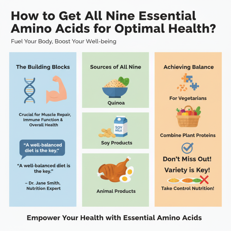 How to Get All Nine Essential Amino Acids for Optimal Health?