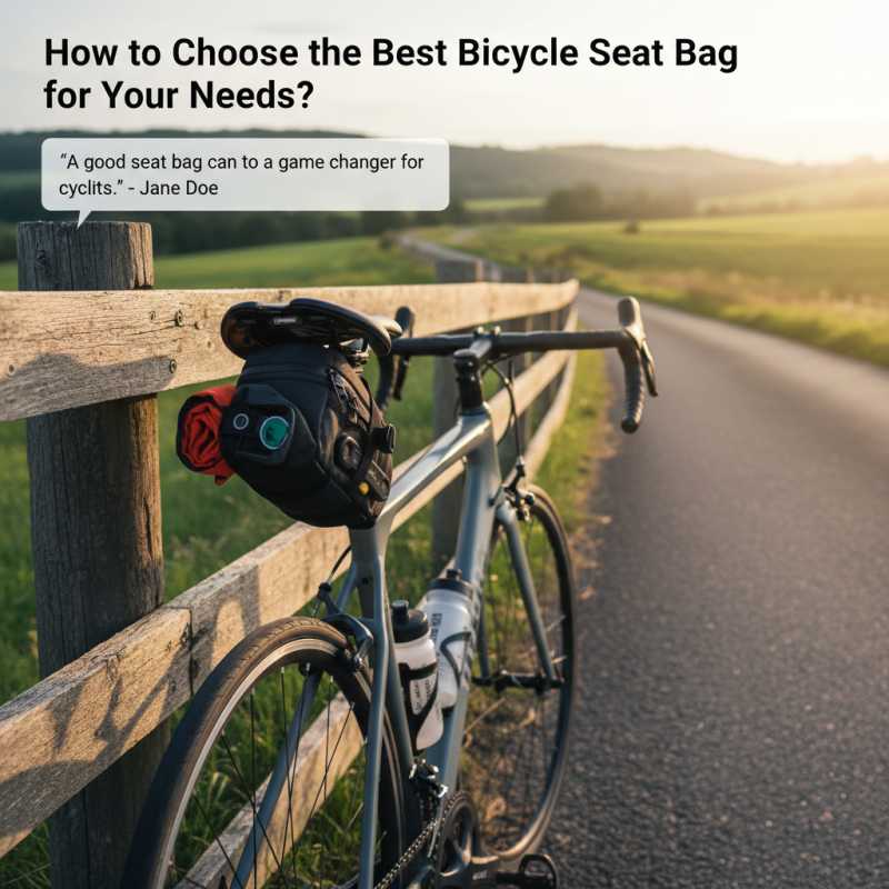 How to Choose the Best Bicycle Seat Bag for Your Needs?