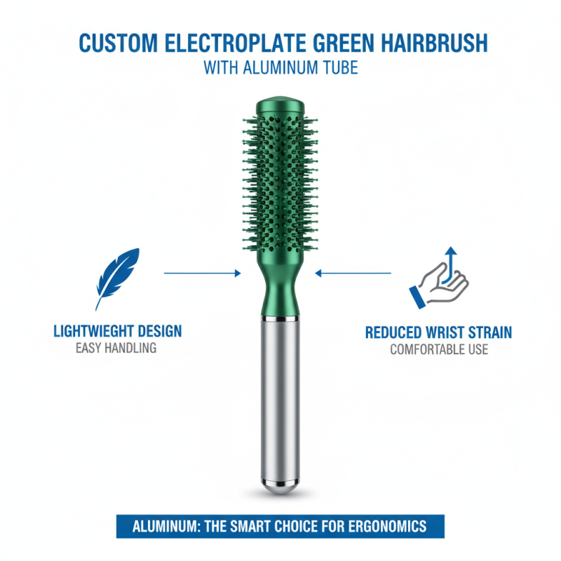 How to Choose Customized Electroplate Green Hair Brush With Aluminum Tube?