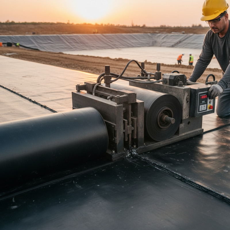 What is a geomembrane welding machine and how does it work?