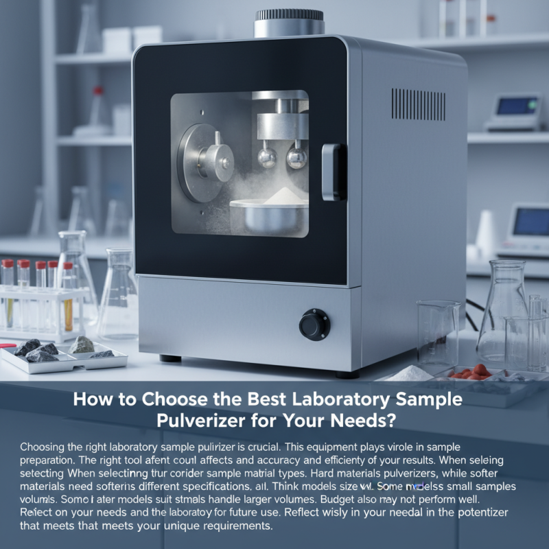 How to Choose the Best Laboratory Sample Pulverizer for Your Needs?