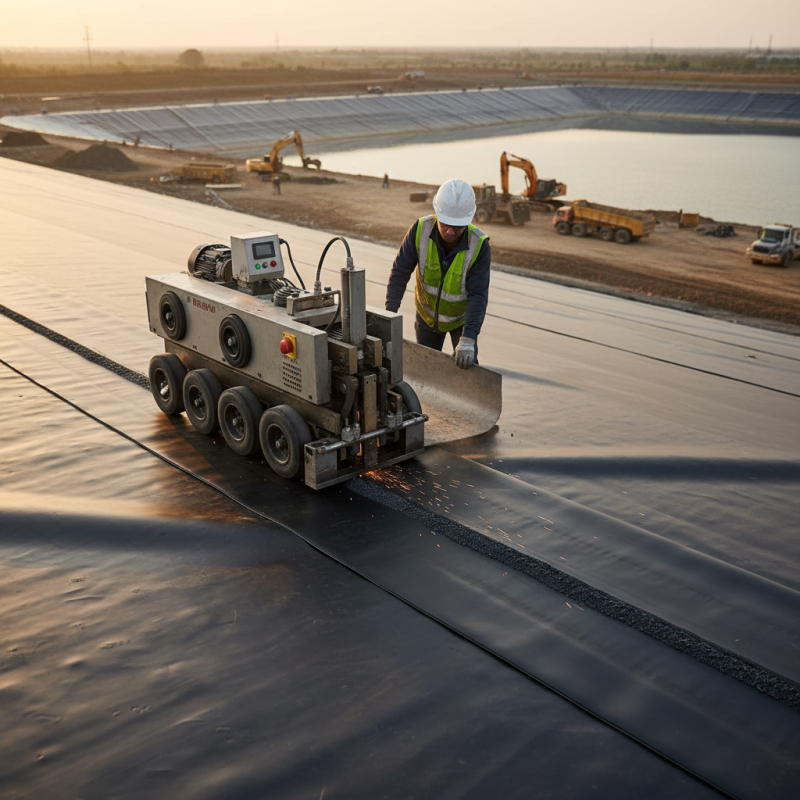 What is a geomembrane welding machine and how does it work?