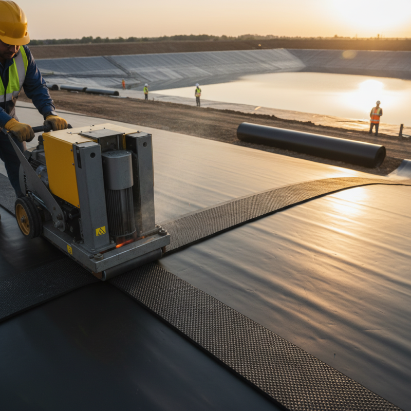 What is a geomembrane welding machine and how does it work?