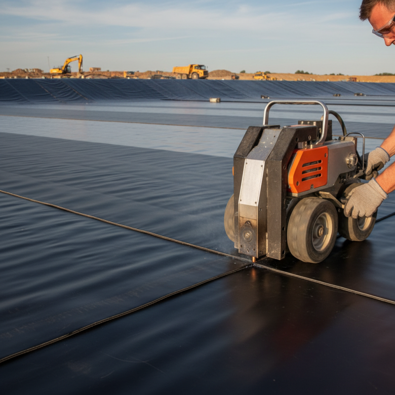 What is a geomembrane welding machine and how does it work?