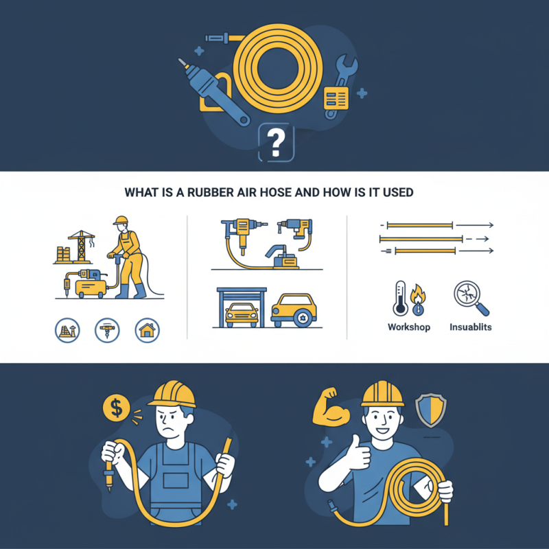 What is a rubber air hose and how is it used?