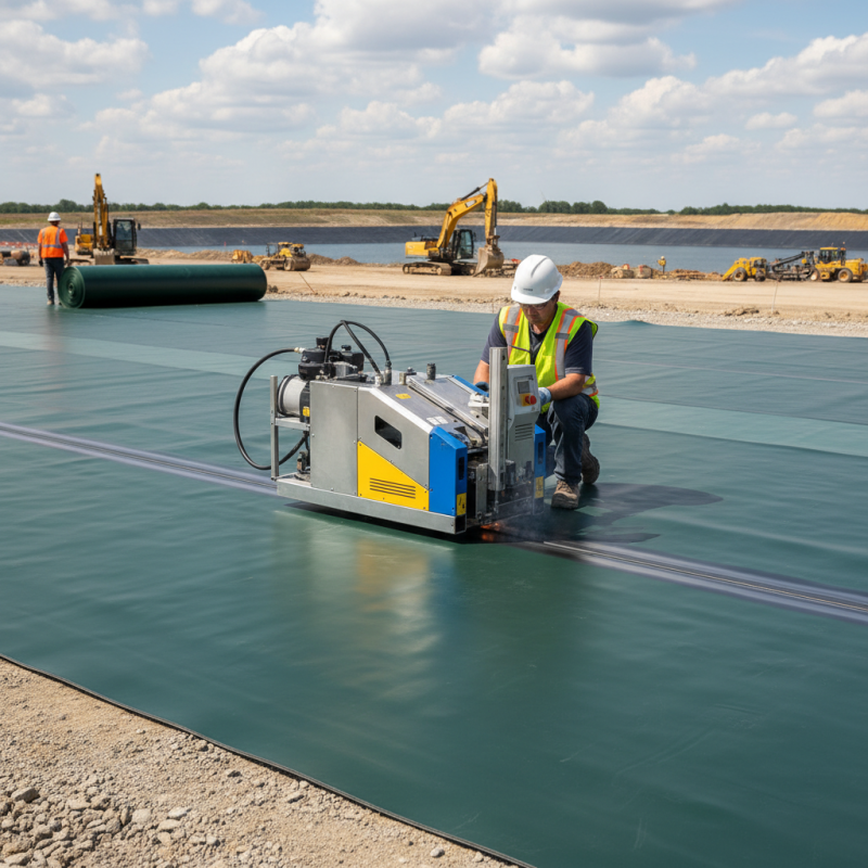 What is a geomembrane welding machine and how does it work?