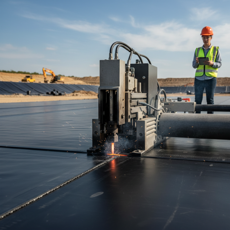 What is a geomembrane welding machine and how does it work?