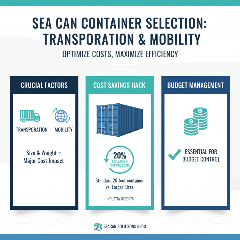 Top Tips for Choosing the Right Sea Can Container for Your Needs