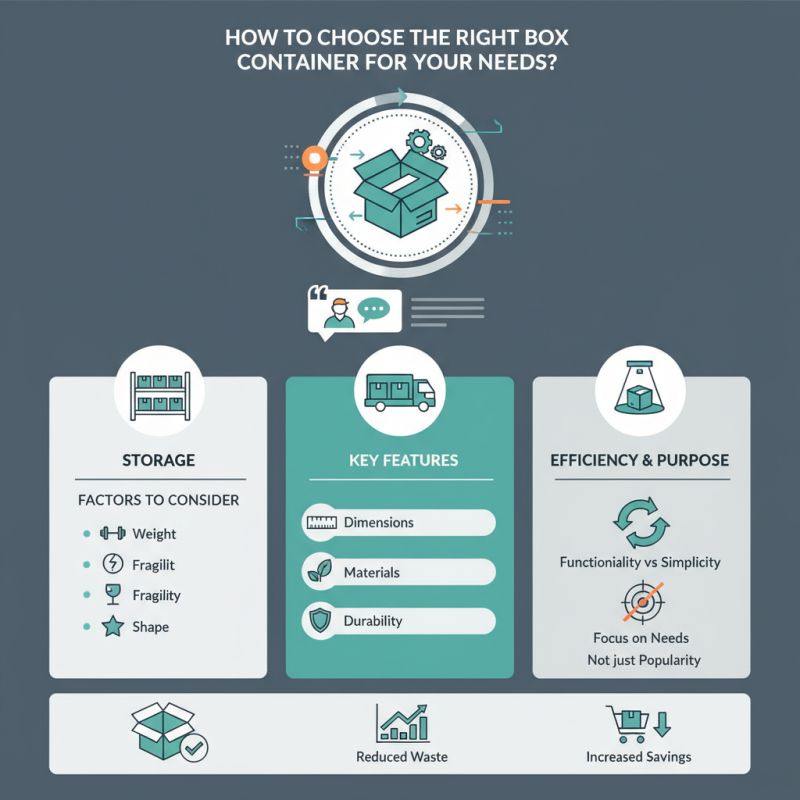 How to Choose the Right Box Container for Your Needs?