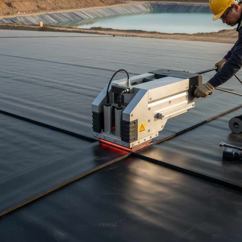 What is a geomembrane welding machine and how does it work?