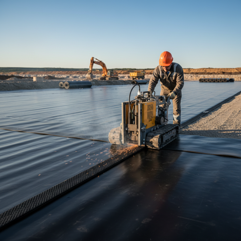 What is a geomembrane welding machine and how does it work?