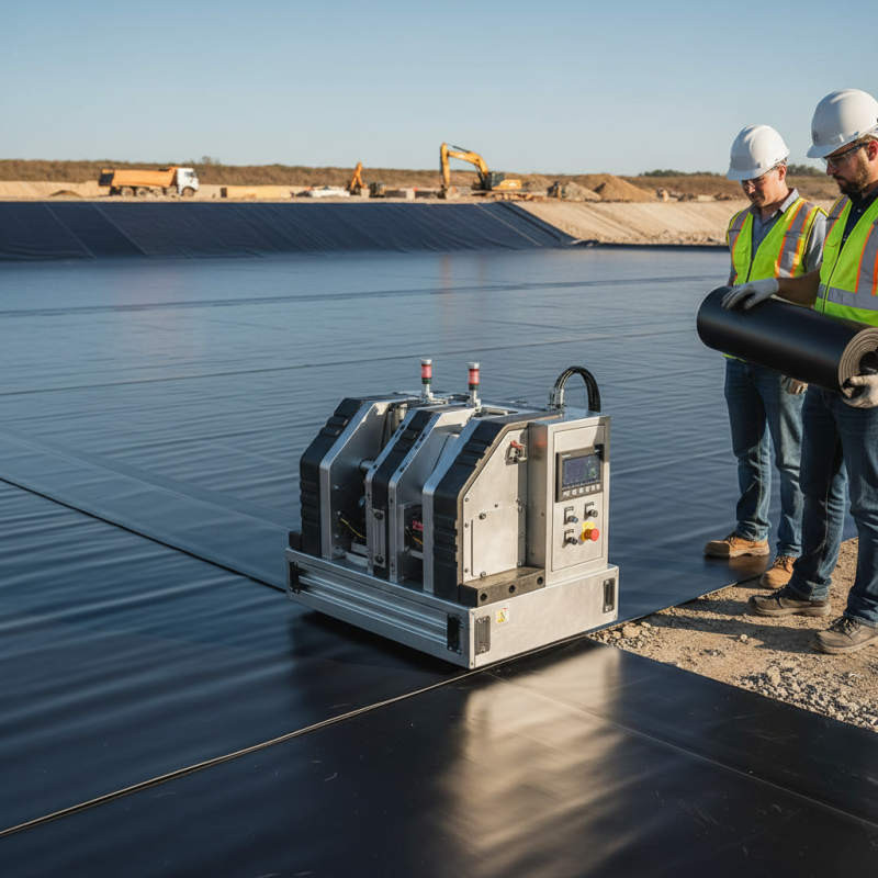 What is a geomembrane welding machine and how does it work?