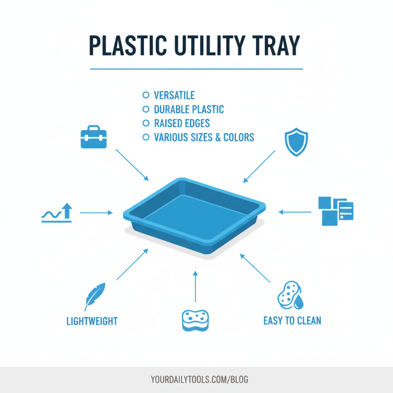 What is a plastic utility tray and its uses?